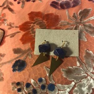 Dark blue rock earrings 🦄⚡️💎⛏